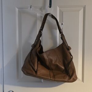 Kenneth Cole Reaction Tan Leather Hobo Bag